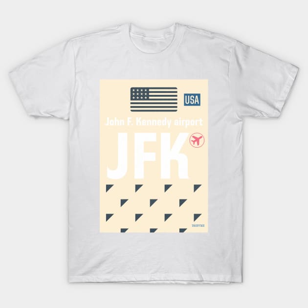 JFK airport sticker T-Shirt by Woohoo